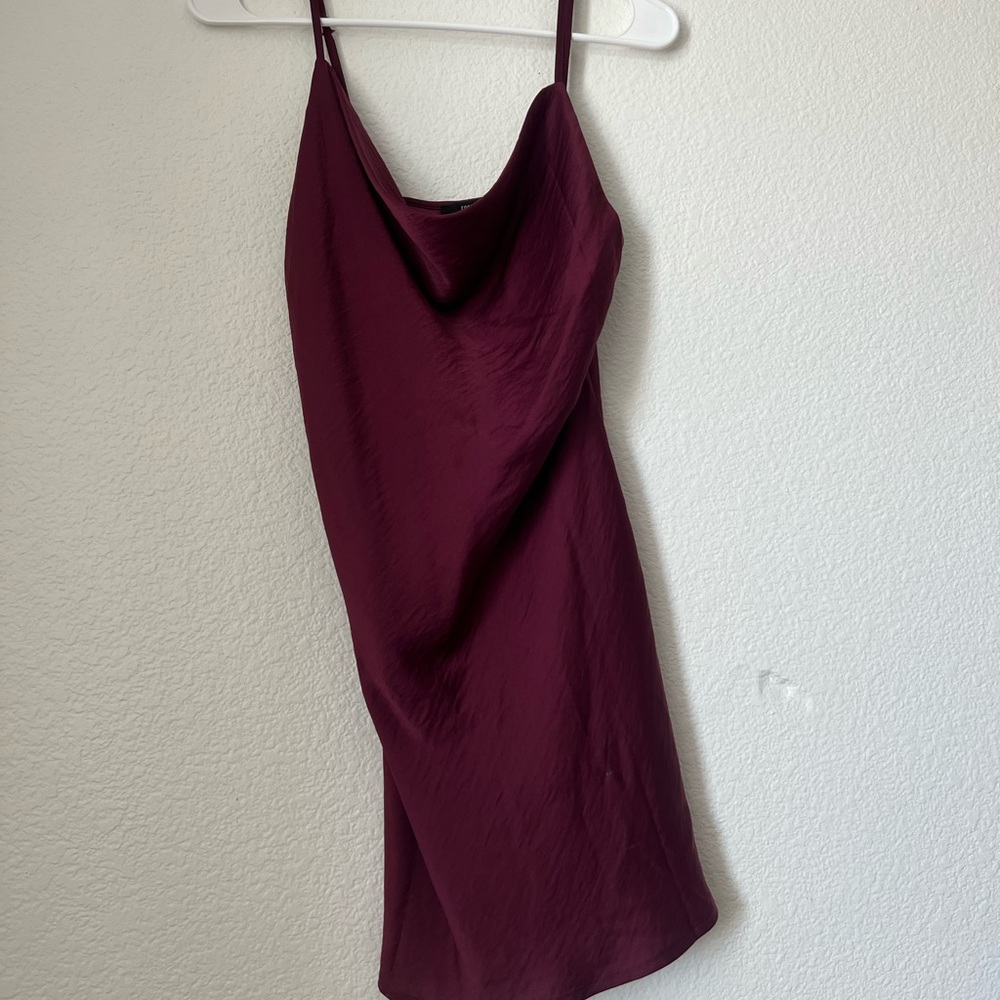 Maroon mini dress